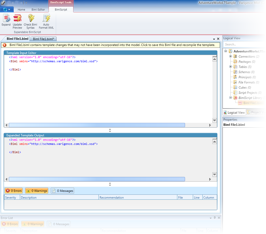 BimlScript Designer