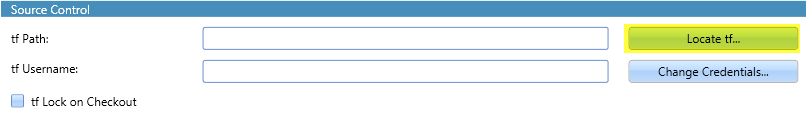 Locate tf button highlighted