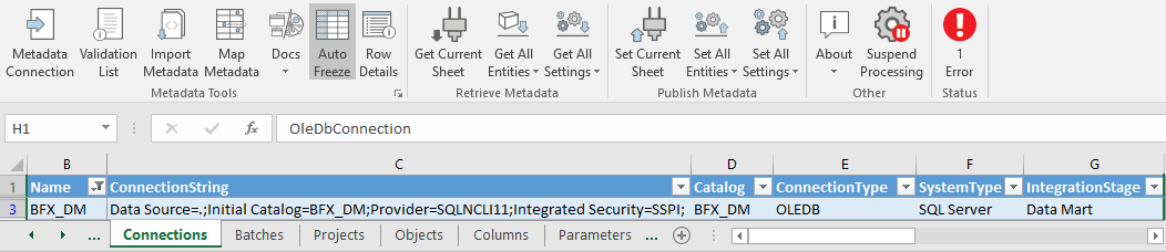 Connection Metadata Connection Metadata