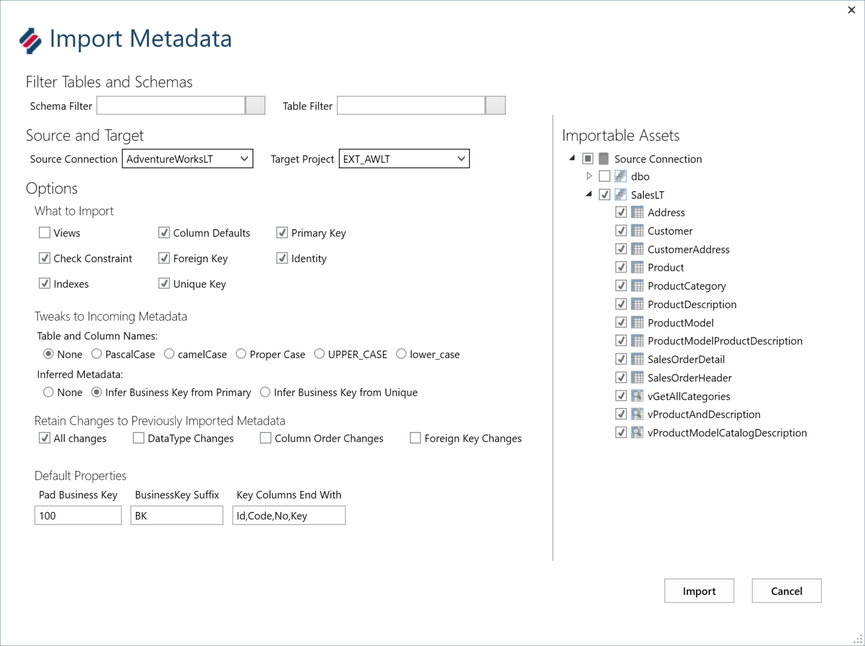 Import Metadata Tool UI Import Metadata Tool UI